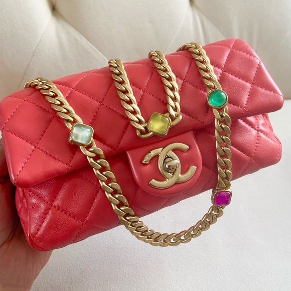 Chanel Quilted Lambskin Mini Rectangular with jewels chain - Picture 2 of 16